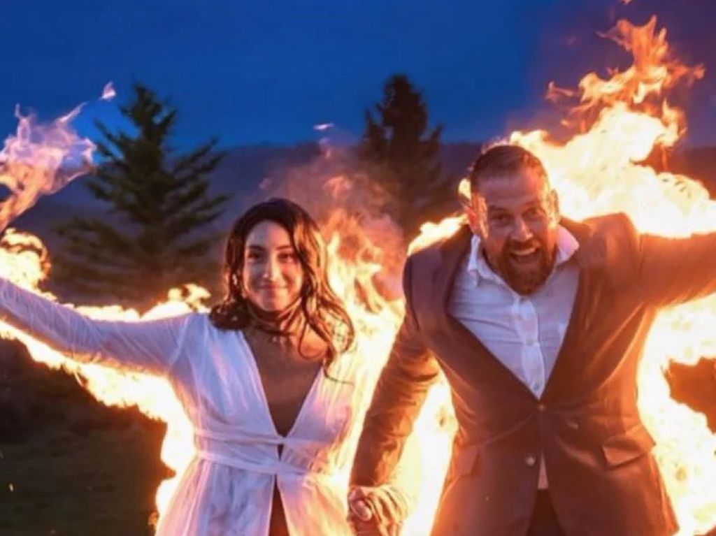 Pose Terbakar, Pernikahan Pemeran Pengganti Ini Viral