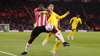 Tim tamu mencatatkan penguasaan bola dengan 71,5 persen dibanding Southampton yang hanya 28,5 persen. Namun, The Saint yang banyak tertekan justru mampu unggul lebih dulu. Getty Images/John Walton.
