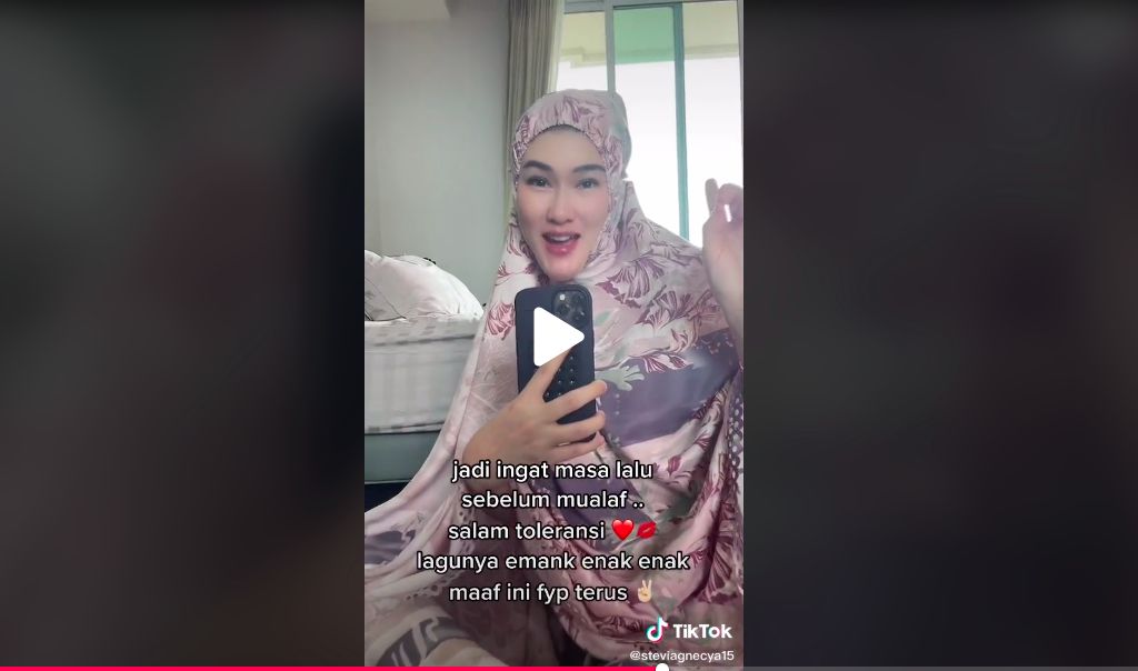 Unggahan TikTok Stevie Agnecya