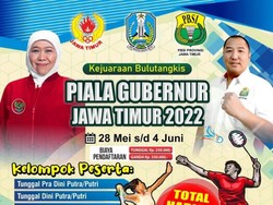 Siap-siap.... Turnamen Bulu Tangkis Piala Gubernur Jatim Akan Digelar