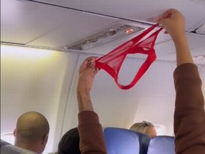 Viral Model Keringkan Pakaian Dalam di Pesawat, Disebut Tak Punya Harga Diri