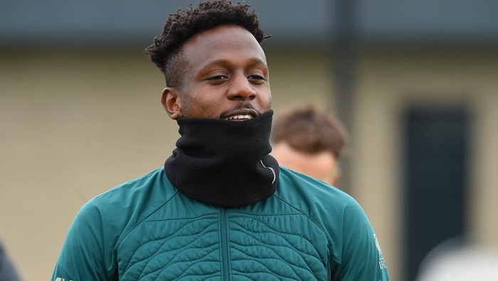 KIRKBY, ENGLAND - APRIL 26: (THE SUN OUT. THE SUN ON SUNDAY OUT) Divock Origi of Liverpool during a training session at AXA Training Centre on April 26, 2022 in Kirkby, England. (Photo by John Powell/Liverpool FC via Getty Images)