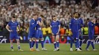 Pada laga final Liga Europa melawan Eintracht Frankfurt, Kamis (19/5/2022) dini hari WIB, Ramsey bahkan baru turun di menit ke-117, menggantikan Fashion Sakala. Laga tersebut kemudian harus ditentukan lewat adu penalti. REUTERS/John Sibley
