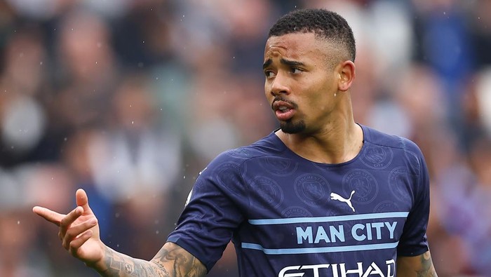 LONDON, ENGLAND - MAY 15: Gabriel Jesus of Manchester City  during the Premier League match between West Ham United and Manchester City at London Stadium on May 15, 2022 in London, England. (Photo by Jacques Feeney/Offside/Offside via Getty Images)