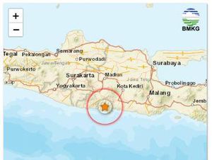 Gempa M 2,6 Guncang Trenggalek