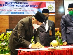 Pemprov Sumbar Kembali Raih Opini WTP 10 Kali Berturut-turut