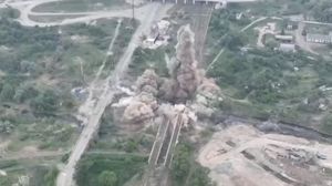 Penampakan Jembatan di Luhansk yang Diledakkan Pasukan Ukraina