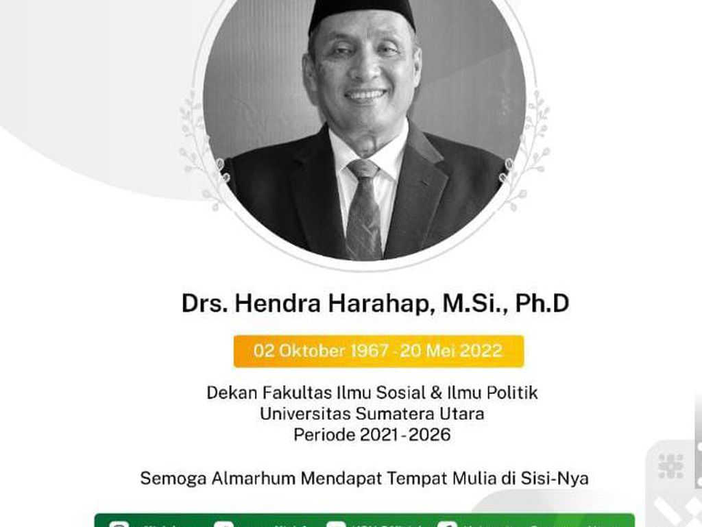 Dekan FISIP USU Meninggal Dunia Dekan FISIP USU Meninggal Dunia