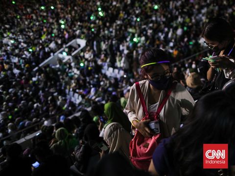 NCT Dream tampil di Allo Bank Festival 2022 di Istora Senayan, Jakarta, Jumat (20/5). (CNN Indonesia/Adi Maulana Ibrahim)