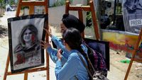 Pameran Sederhana untuk Mengenang Shireen Abu Aqleh di Palestina