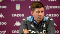 Steven Gerrard mendapat sedikit ruang untuk bernapas dengan hasil imbang 1-1 melawan Manchester City. Namun, hasil itu menempatkannya di urutan kedua sebagai manajer yang berpotensi dipecat dengan koefisien 6/1. (Foto: Aston Villa FC via Getty Images/Neville Williams)