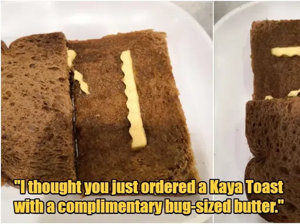 Pelit! Beli Roti Bakar hanya Dikasih Mentega Sedikit dan Tipis Pelit! Beli Roti Bakar hanya Dikasih Mentega Sedikit dan Tipis