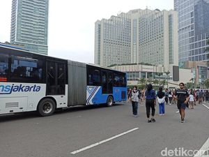 Polisi Minta Jumlah Bus TransJ yang Melintas Saat CFD Dikurangi Polisi Minta Jumlah Bus TransJ yang Melintas Saat CFD Dikurangi