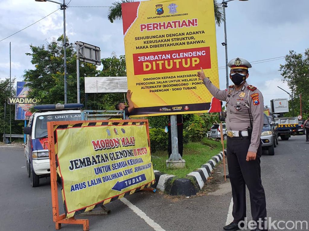 Jembatan Glendeng Kembali Ditutup, Arus Lalin Tuban-Bojonegoro Dialihkan Jembatan Glendeng Kembali Ditutup, Arus Lalin Tuban-Bojonegoro Dialihkan