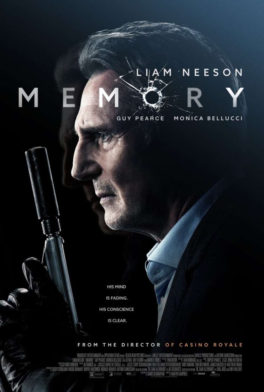 Poster film Memory (2022) diperankan Liam Neeson.