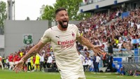 Giroud nyatanya masih tokcer gol, bikin 11 gol di Serie A, sekaligus bawa AC Milan raih Scudetto (AP)