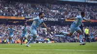 Manchester City meraih gelar juara Liga Inggris 2021/2022 secara dramatis. Sempat tertinggal dua gol, The Citizens comeback menang 3-2. (Photo by Visionhaus/Getty Images). 
