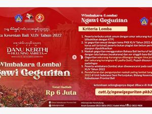 Info Lomba di Bali: Syarat Wimbakara Ngawi Geguritan PKB 2022