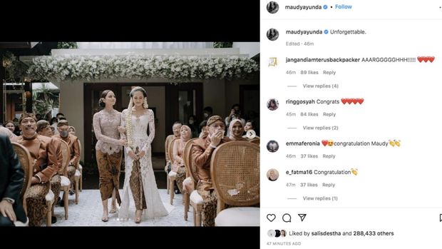 Maudy Ayunda resmi menikah dengan Jesse Choi Maudy Ayunda resmi menikah dengan Jesse Choi di kediamannya kawasan Cilandak, Jakarta Selatan pada Minggu (22/5/2022).
