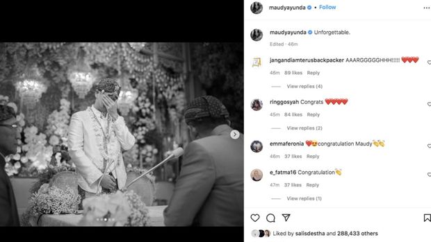 Maudy Ayunda resmi menikah dengan Jesse Choi Maudy Ayunda resmi menikah dengan Jesse Choi di kediamannya kawasan Cilandak, Jakarta Selatan pada Minggu (22/5/2022).