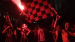 Momen Milanisti Bikin Kota Milan Merah Membara