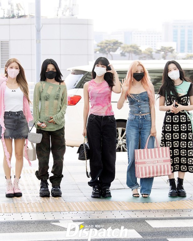 Potret fashion airport terbaru (G) I-DLE di bandara Incheon