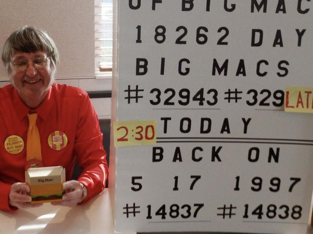 Pecahkan Rekor Dunia, Pria Ini 50 Tahun Hanya Makan Big Mac Mcdonalds