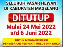 Seluruh Pasar Hewan di Kabupaten Magelang Ditutup 2 Pekan Mulai Besok