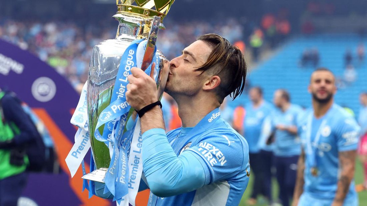 Sudah juara Premier League bersama Manchester City, Jack Grealish membidik quadruple untuk musim depan (Foto: REUTERS/HANNAH MCKAY)