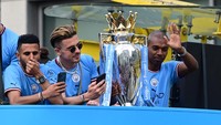 Manchester City mengunci titel Premier League usai kemenangan dramatis 3-2 atas Aston Villa akhir pekan kemarin. (Foto: AFP via Getty Images/PAUL ELLIS)