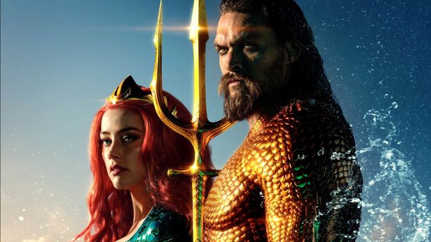 Jason Momoa dan Amber Heard di Aquaman (2018)