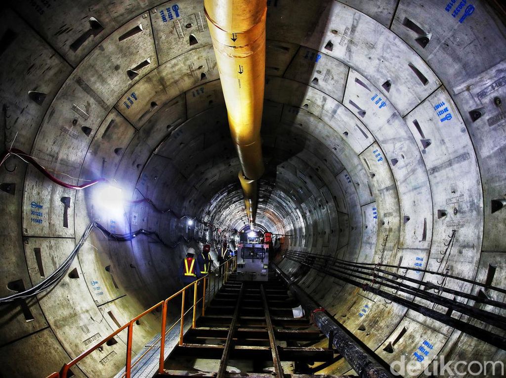 Terus Dibor, Ini Penampakan Terowongan MRT Jakarta