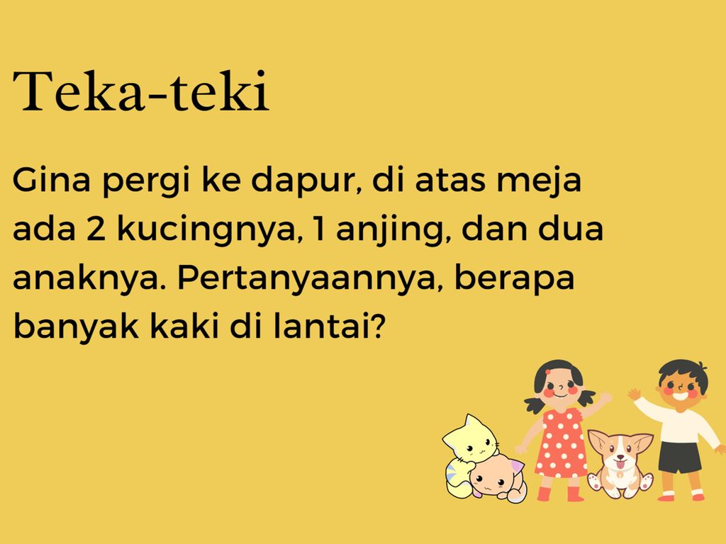 Teka-teki Logika Level Gampang, Cuma Butuh 2 Menit Buat Jawab! Teka-teki Logika Level Gampang, Cuma Butuh 2 Menit Buat Jawab!