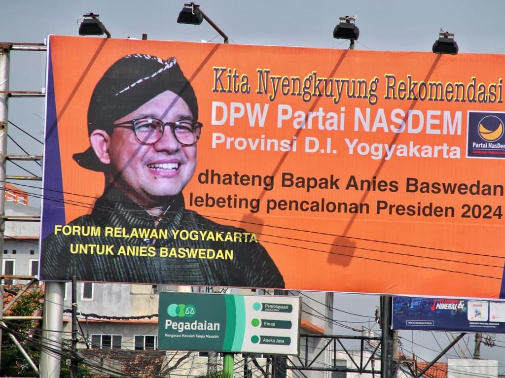 NasDem Yogya Pasang Baliho Besar Dukung Anies Capres