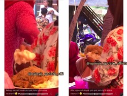 Rekam Ibu-ibu Ambil Makanan Banyak di Hajatan, TikToker Ini Diomelin Netizen