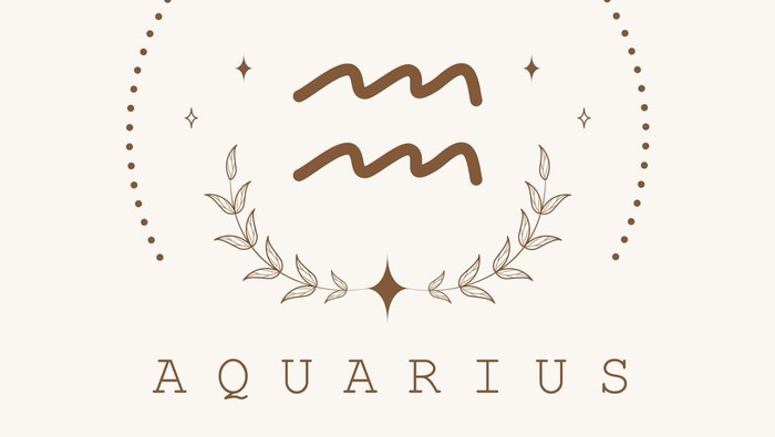 Sifat zodiak Aquarius Aquarius. Zodiac sign in boho style. Astrological icon isolated on white background. Mystery and esoteric. Horoscope logo vector illustration. Spiritual tarot card.