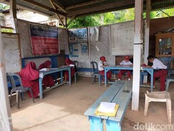 Tunggu Gedung Baru, Siswa SD Enrekang Tetap Belajar di Kolong Rumah