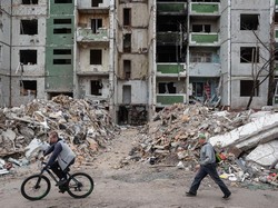 Rudal Rusia Hantam Alun-alun di Ukraina, 5 Orang Tewas dan 37 Luka