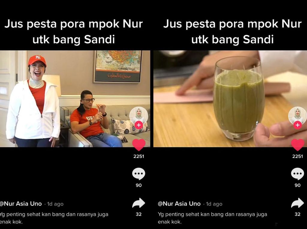 Nur Asia Bikin Jus Pesta Pora untuk Sandiaga Uno, Ini Racikannya Nur Asia Bikin Jus Pesta Pora untuk Sandiaga Uno, Ini Racikannya