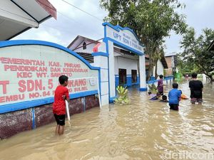 Saluran Irigasi di Pinrang Meluap, 200 KK Terdampak-1 SD Diliburkan