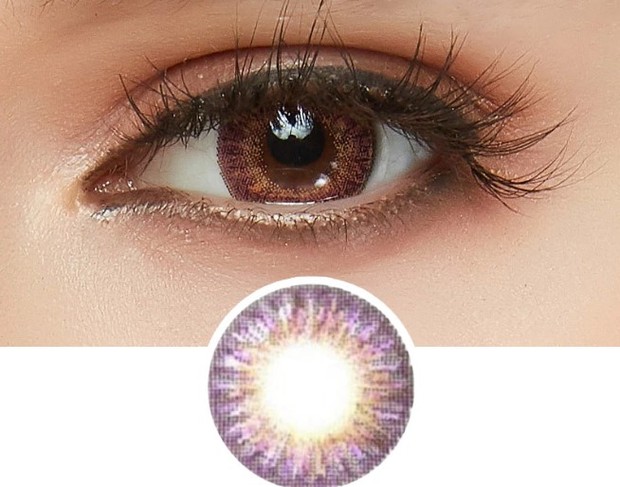 Kombinasi dual tone yang menarik antara ungu dan cokelat