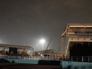 Penampakan Terkini Atap Tribun Formula E yang Roboh Diterjang Angin