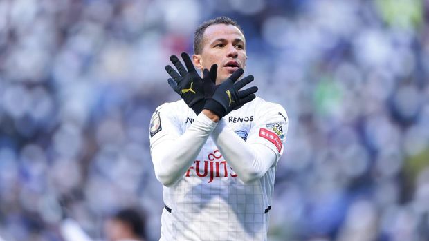 Mantan striker timnas Brasil, Leandro Damiao, yang membela Kawasaki Frontale di Liga Jepang.