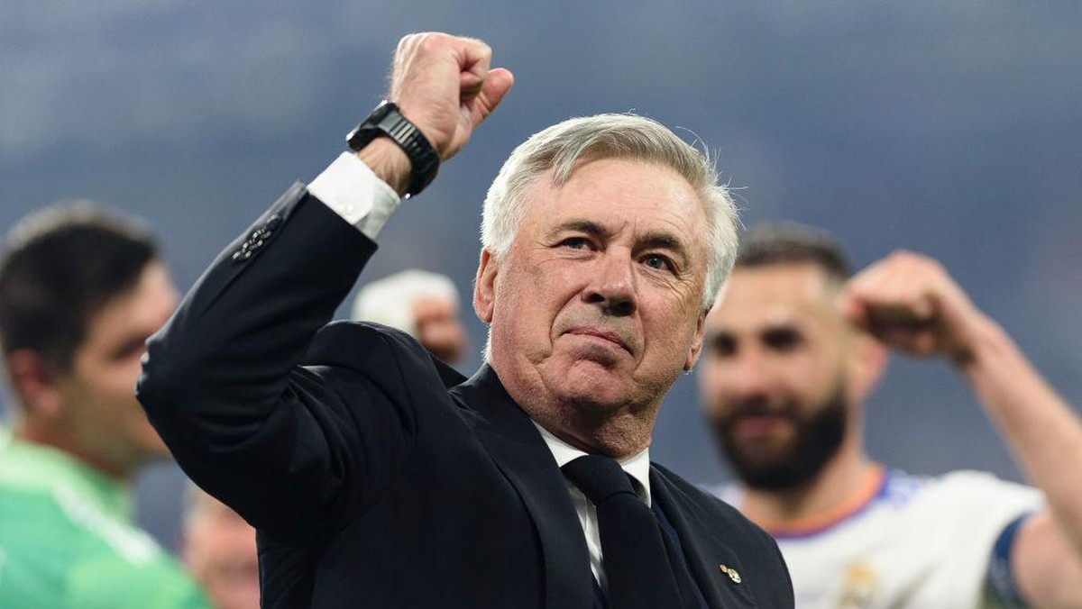 Ancelotti meraih gelar Liga Champions keduanya bersama Madrid. Foto: Getty Images/Eurasia Sport Images