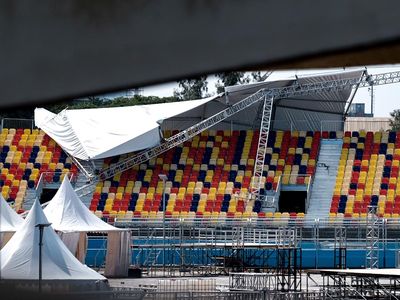 Melihat Kondisi Terkini Atap Roboh di Tribun Formula E Jakarta