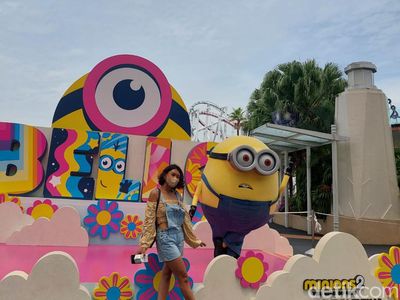 Aksi Gemas Minions di Universal Studios Singapore