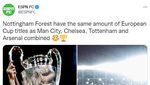 Meme Nottingham Forest Promosi, Man City & Arsenal Kena Bully