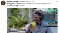 Nottingham Forest kembali ke Premier League setelah 23 tahun, Arsenal masih saja nirgelar Liga Champions. (Foto: Twitter)