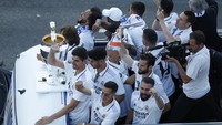 Saat bertanding di Stade de France, Paris, Prancis, Minggu (29/5/2022) dini hari WIB, Madrid menang 1-0 atas Liverpool. Dalam pertandingan itu, Vinicius Junior yang menjadi penentu kemenangan. REUTERS/Vincent West.