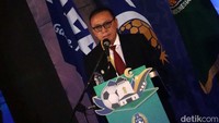Ketua Umum PSSI Mochamad Iriawan memberi sambutan dalam pembukaan Kongres PSSI. Agenda utama dari kongres biasa kali ini adalah pengesahan laporan aktivitas serta keuangan tahun 2021 dan rencana program serta anggaran tahun 2022.